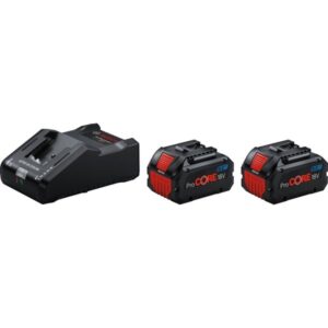 Bosch Starter-Set 18V, 2x ProCORE 18V 8,0Ah + GAL 18V-160 Professional (schwarz, 2x Akku + Ladegerät, AMPShare Alliance)
