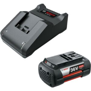 Bosch Starter-Set 36V (GBA 36V 6.0Ah + AL 36V-20) (schwarz, 36V POWER FOR ALL, Akku + Ladegerät)