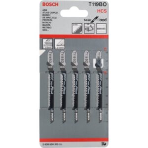 Bosch Stichsägeblatt T 119 BO Basic for Wood, 83mm (5 Stück)