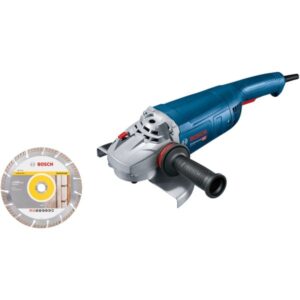 Bosch Winkelschleifer GWS 22-230 J Professional (blau, 2.200 Watt, inkl. Diamanttrennscheibe)