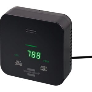 Brennenstuhl CO₂ Messgerät C2M L 4050, CO2-Messgerät (schwarz, CO₂ Ampel und akustischer Alarm)