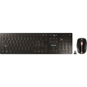 CHERRY DW 9100 SLIM, Desktop-Set (schwarz/bronze, CH-Layout, Cherry SX-Scherentechnologie)