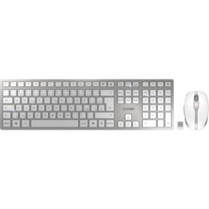 CHERRY DW 9100 SLIM, Desktop-Set (weiß/silber, CZ-Layout, Cherry SX-Scherentechnologie)
