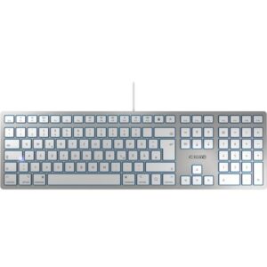 CHERRY KC 6000 SLIM FOR MAC, Tastatur (silber/weiß, DE-Layout, Cherry SX-Scherentechnologie)