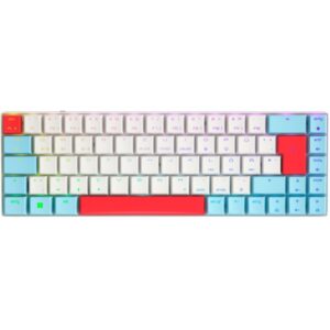 CHERRY MX-LP 2.1 Compact Wireless, Gaming-Tastatur (weiß/mehrfarbig, DE-Layout, Cherry MX Low Profile RGB Speed)