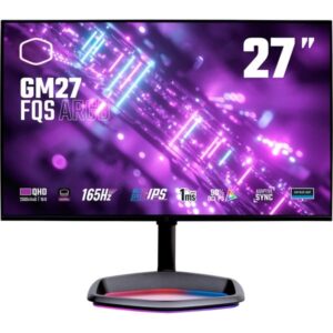 Cooler Master GM27-FQS, Gaming-Monitor (69 cm (27 Zoll), schwarz, WQHD, IPS, HDMI, DP, USB-C, 165Hz Panel)