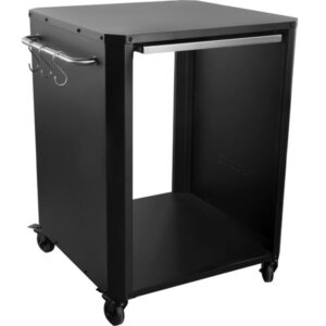 Cozze Wagen mit Edelstahl 90300, Tisch (schwarz (matt))