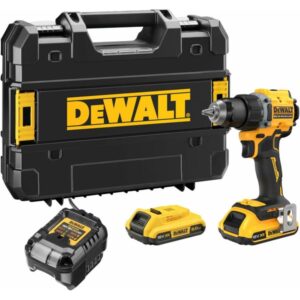 DEWALT Akku-Bohrschrauber DCD794D2T, 18 Volt (gelb/schwarz, 2x Li-Ion XR Akku 2Ah, in T STAK-Box)