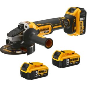 DEWALT Akku-Winkelschleifer DCG405P3, 18Volt (schwarz/gelb, 3x Li-Ionen Akku 5,0Ah)