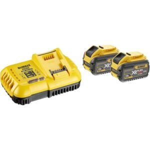 DEWALT Starter-Set Akku-Kit DCB118X2, 54Volt / 18Volt, Ladegerät (gelb/schwarz, 2x Li-Ionen Akku 9,0Ah)
