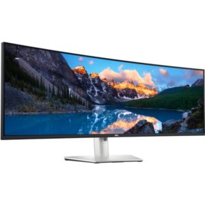 Dell UltraSharp U4924DW, LED-Monitor (124.5 cm (49 Zoll), silber/schwarz, 5K Dual QHD, IPS, Curved, DisplayPort, HDMI)