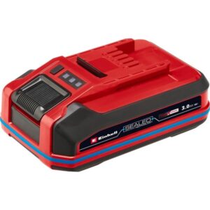 EINHELL Akku Power-X-Change Plus 18Volt 3,0Ah SEALED (rot/schwarz, IP57, wasserfest, Kurzschlusssicherung)