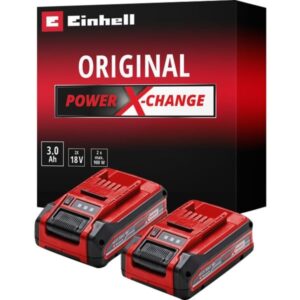 EINHELL Akku Power-X-Change Plus TWIN-PACK 18Volt 3,0Ah (rot/schwarz, 2 Stück, ohne Ladegerät)