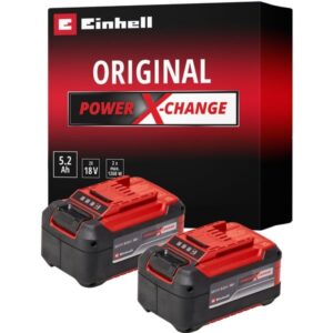EINHELL Akku Power-X-Change Plus TWIN-PACK 18Volt 5,2Ah (rot/schwarz, 2 Stück, ohne Ladegerät)