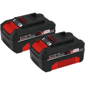 EINHELL Akku Power-X-Change Twinpack 18V 4,0 Ah CB 1 (rot/schwarz, 2 Stück)