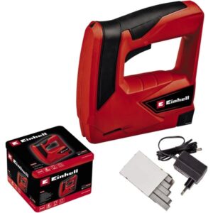 EINHELL Akku-Tacker TC-CT 3,6 Li, Elektrotacker (rot/schwarz, Li-Ionen Akku 1,3Ah)