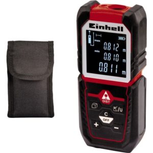 EINHELL Laser-Distanzmesser TC-LD 50, Entfernungsmesser (schwarz/rot, Abstände von 5cm - 50 Meter)