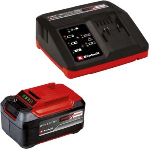 EINHELL PXC-PLUS Starter-Set 5,2Ah & 4A Fastcharger (schwarz, inkl. Akku Power-X-Change Plus 18V 5,2Ah)
