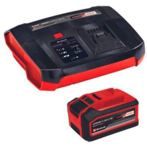 EINHELL PXC-PLUS Starter-Set, 18V 4-6Ah & 6A Boostcharger (schwarz/rot, inkl. Akku Power-X-Change Plus 18V 4-6Ah)