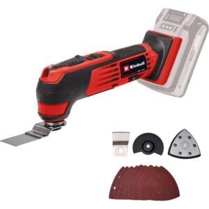 EINHELL Power X-Change Akku-Multifunktions-Werkzeug TE-MG 18/1 Li-Solo, 18Volt (rot/schwarz, ohne Akku und Ladegerät, inkl. Zubehör)