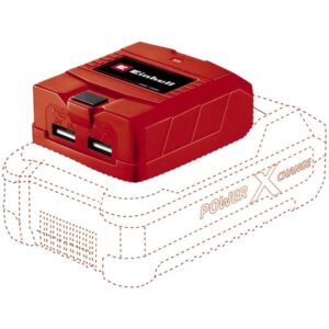 EINHELL Power X-Change USB-Akku-Adapter TC-CP 18 Li USB-Solo (rot, 2x USB-A Ladeanschluss)