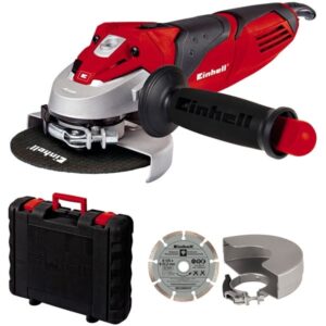 EINHELL Winkelschleifer TE-AG 125/750 Kit (rot/schwarz, 750 Watt, Koffer)