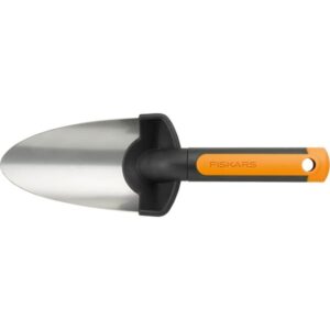 Fiskars Blumenkelle Premium (schwarz/orange, 9cm)