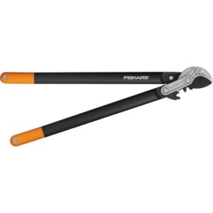 Fiskars PowerGear II Amboss Getriebe-Astschere L77 (schwarz/orange)