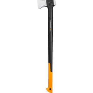 Fiskars X-series X36 Spaltaxt mit L-Klinge, Axt/Beil (schwarz/orange, langer Schaft)