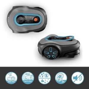GARDENA Mähroboter smart SILENO free 1.200m² Set (grau/türkis, Li-Ionen Akku, mit smart Gateway, LONA-Technologie)