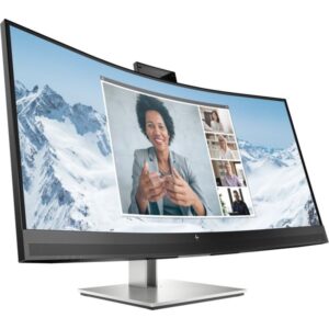 HP E34m G4, LED-Monitor (86 cm (34 Zoll), schwarz/silber, VA, WQHD, USB-C, Webcam)