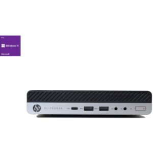 HP EliteDesk 800 G5 MP Generalüberholt, Mini-PC (schwarz/silber, Windows 11 Pro)