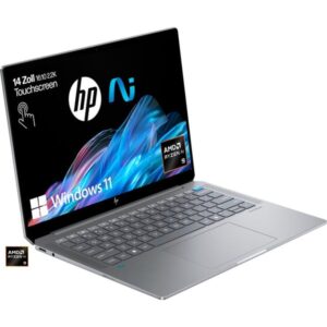 HP OmniBook Ultra 14-fd0094ng, Notebook (silber, AMD Ryzen AI 9 365, AMD Radeon 880M, 16 GB LPDDR5X, 1 TB (1 TB SSD), Windows 11 Home)