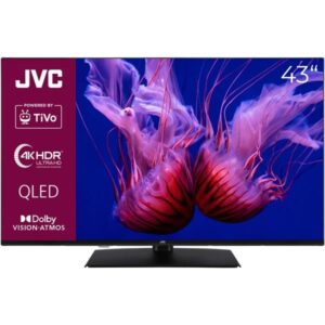 JVC LT-43VUQ3455, QLED-Fernseher (108 cm (43 Zoll), schwarz, UltraHD/4K, Tripple Tuner, Smart TV, TiVo Betriebssystem)