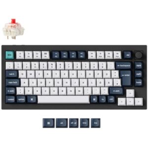 Keychron Q1 Max, Gaming-Tastatur (schwarz/mehrfarbig, DE-Layout, Gateron Jupiter Red, Hot-Swap, Aluminiumrahmen, RGB)