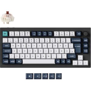 Keychron Q1 Max, Gaming-Tastatur (schwarz/mehrfarbig, DE-Layout, Gateron Jupiter Brown, Hot-Swap, Aluminiumrahmen, RGB)