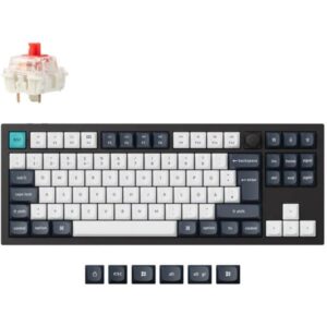 Keychron Q3 Max, Gaming-Tastatur (schwarz/mehrfarbig, DE-Layout, Gateron Jupiter Red, Hot-Swap, Aluminiumrahmen, RGB)