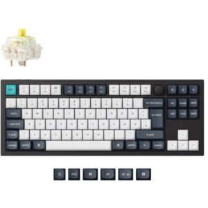 Keychron Q3 Max, Gaming-Tastatur (schwarz/mehrfarbig, DE-Layout, Gateron Jupiter Banana, Hot-Swap, Aluminiumrahmen, RGB)