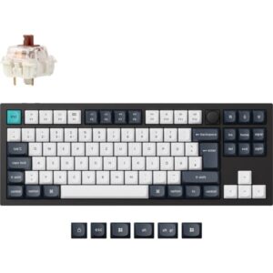 Keychron Q3 Max, Gaming-Tastatur (schwarz/mehrfarbig, DE-Layout, Gateron Jupiter Brown, Hot-Swap, Aluminiumrahmen, RGB)