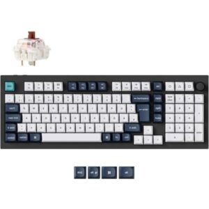 Keychron Q5 Max, Gaming-Tastatur (schwarz/mehrfarbig, DE-Layout, Gateron Jupiter Brown, Hot-Swap, Aluminiumrahmen, RGB)