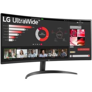 LG 34WR50QK-B, LED-Monitor (86.4 cm (34 Zoll), schwarz, QHD, VA, Curved, HDR10, 100Hz Panel)