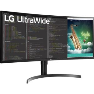 LG 35WN75CP-B, LED-Monitor (88.9 cm (35 Zoll), schwarz/silber, UWQHD, VA, HDMI, DisplayPort, USB-C, Curved, 100Hz Panel)