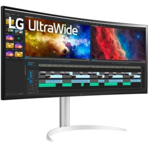 LG 38BQ85C-W, Gaming-Monitor (95.29 cm (37.5 Zoll), schwarz/weiß, QHD+, Curved, HDMI, DisplayPort, USB-C, Free-Sync)