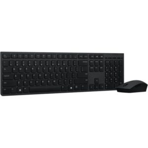 Lenovo Professional wiederaufladbare Funktastatur und -maus-Kombi, Desktop-Set (grau, DE-Layout, Scherenmechanik)