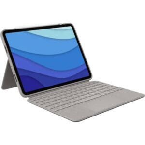 Logitech Combo Touch, Tastatur (hellbeige, DE-Layout, Scherenmechanik, für iPad Pro 11" (1. bis 4. Generation))