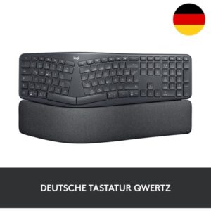 Logitech ERGO K860, Tastatur (schwarz, DE-Layout, schmutzabweisendes Material, kompatibel mit Windows/Mac)
