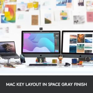 Logitech MX Keys für Mac, Tastatur (dunkelgrau, DE-Layout)