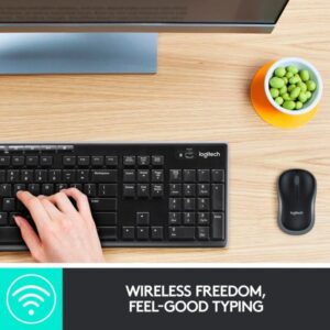Logitech Wireless Combo MK270, Set (schwarz/silber, DE-Layout, Rubberdome)