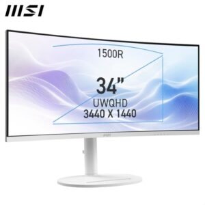 MSI Modern MD342CQPWDE, LED-Monitor (86.4 cm (34 Zoll), weiß, WQHD, VA, Curved, Adaptive-Sync, HDMI, Displayport, USB-C, 120Hz Panel)