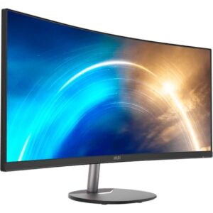 MSI PRO MP341CQDE, LED-Monitor (86.35 cm (34 Zoll), schwarz/silber, UWQHD, VA, Curved, FreeSync, HDMI, Displayport, 100Hz Panel)